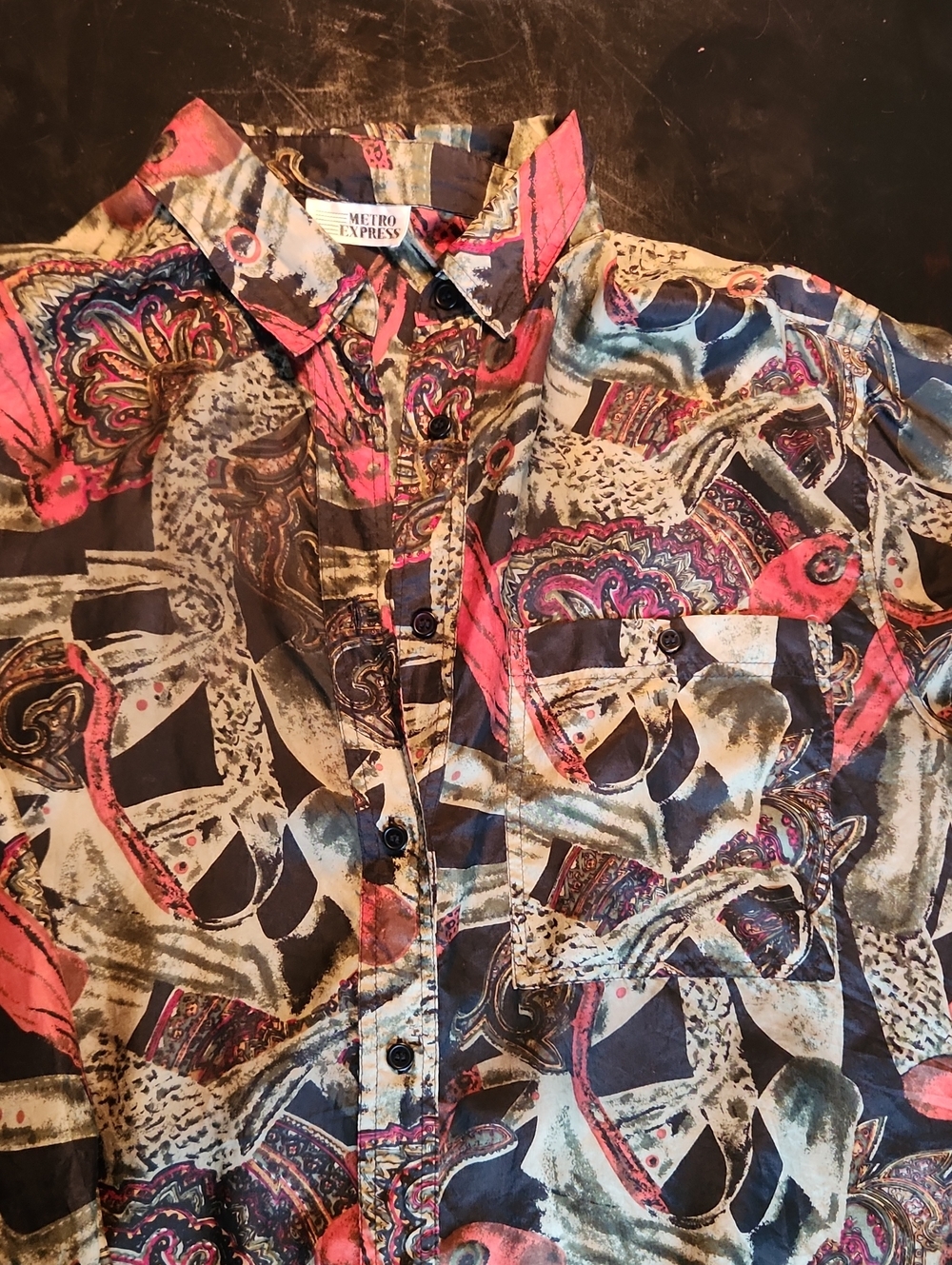 Silk Multicolored Paisley & Abstract Button-Down Shirt